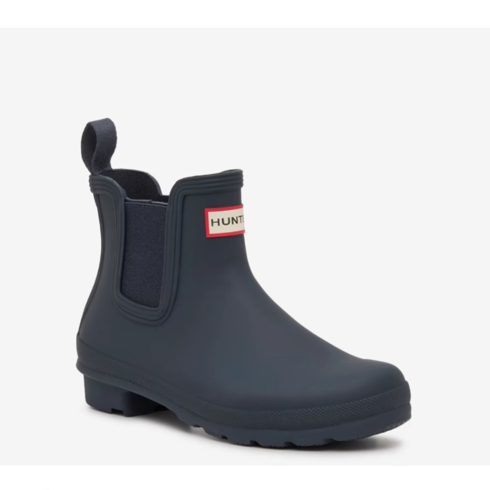 Hunter Navy Short original Chelsea Rain Boots navy blue size 7 NEW